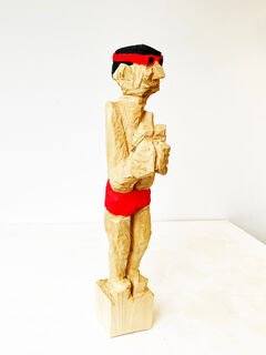 Sculpture "Man about to jump" (2022)