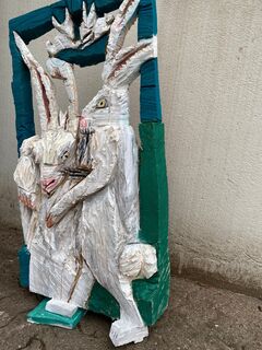 Sculpture "four rabbits" (2022)