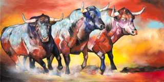 Bild "running bulls" (2020)