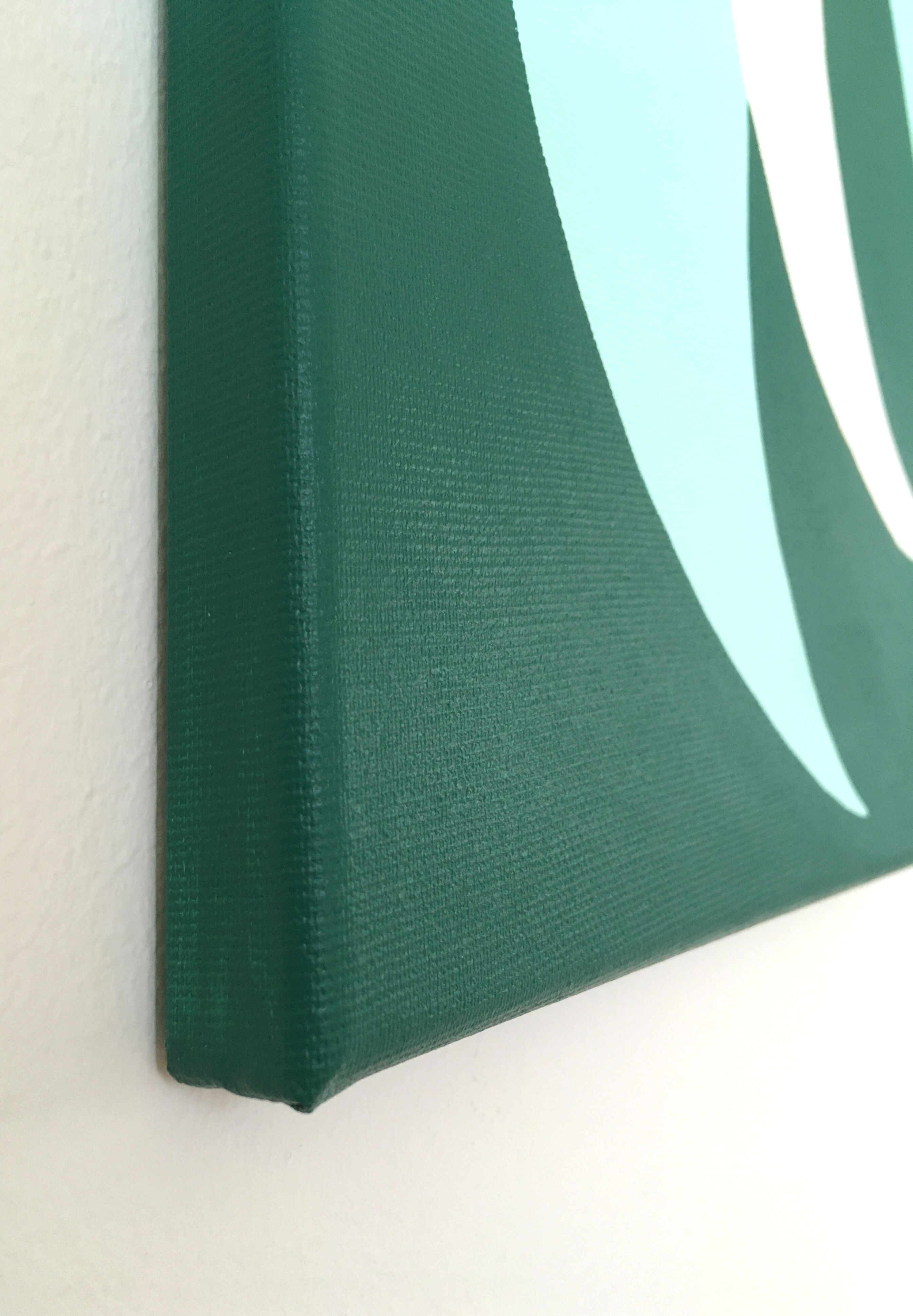 Picture "Snowdrop on turquise blue green" (2024)