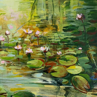 Bild "Summer reflection at the pond II" (2022)