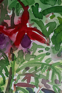 Picture "Fuchsias and cranesbill" (2021)