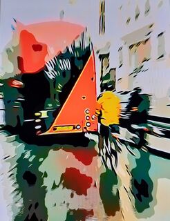 Bild "Ciclista in giallo" (2023)