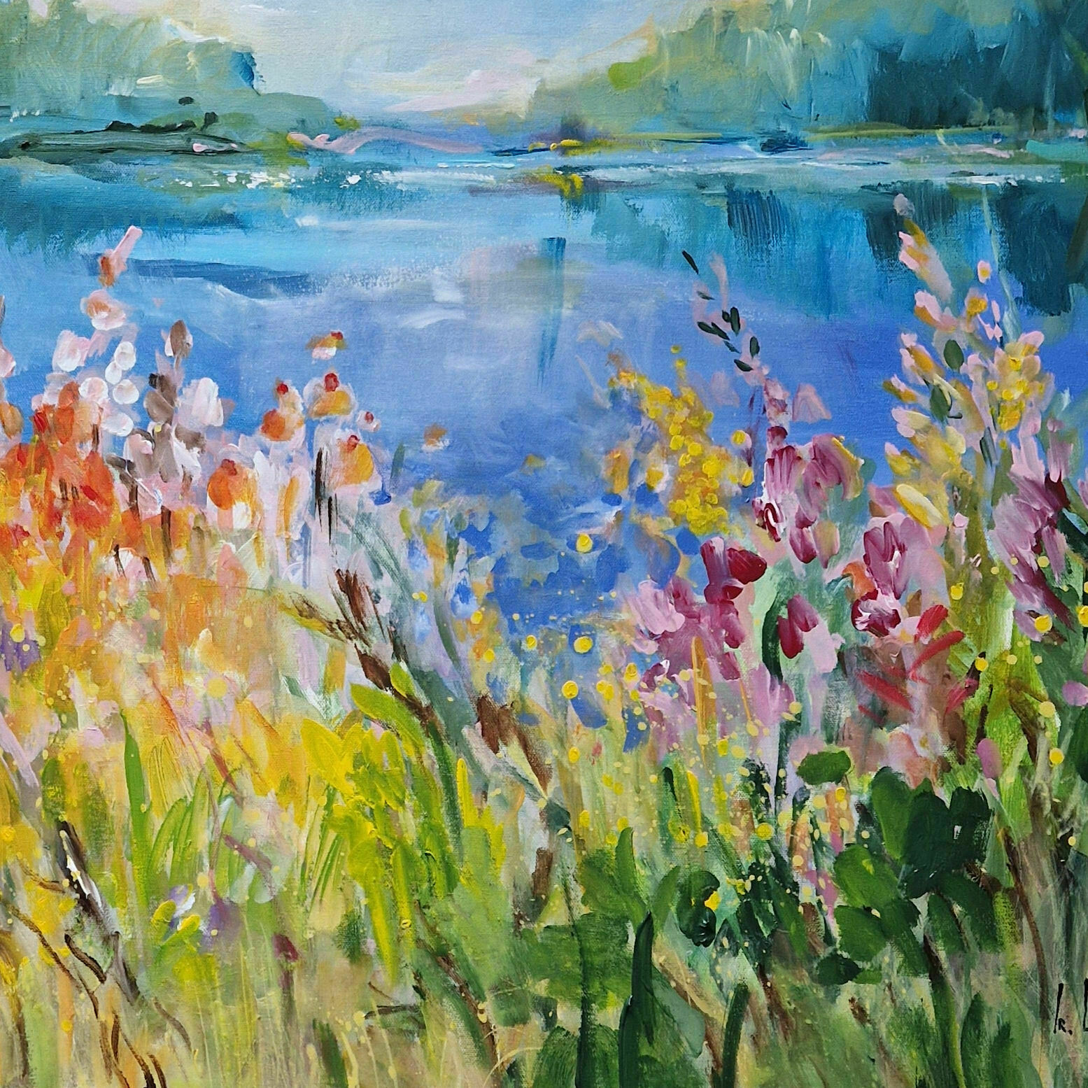 Bild "Flowery lake" (2023)