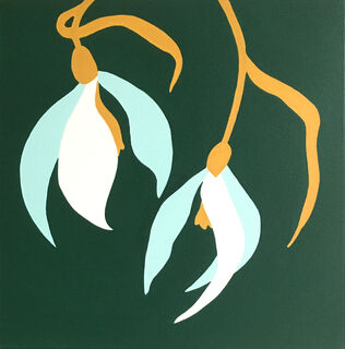Picture "Snowdrop on sap green" (2024)