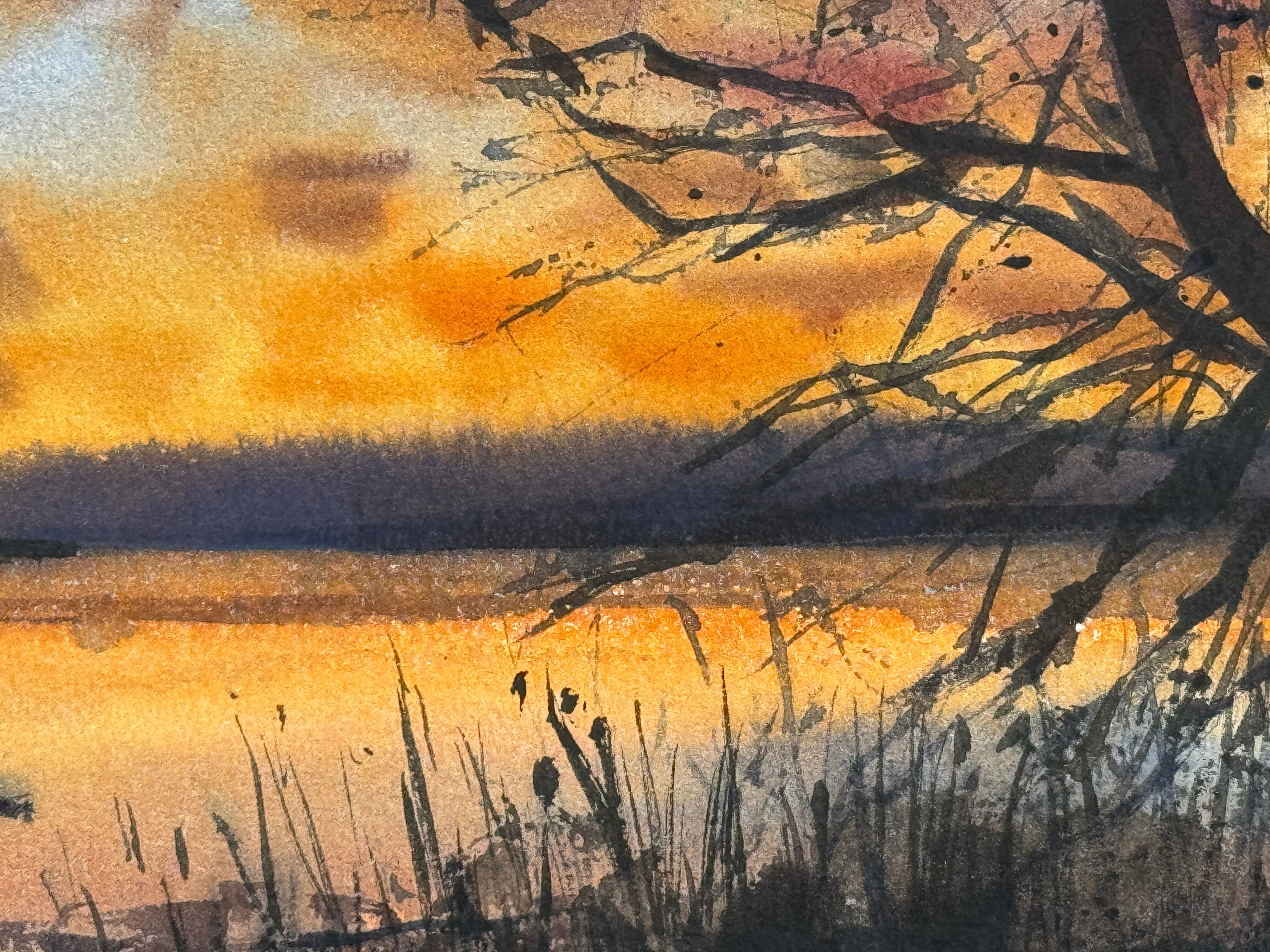 Picture "Lake at sunset" (2024)