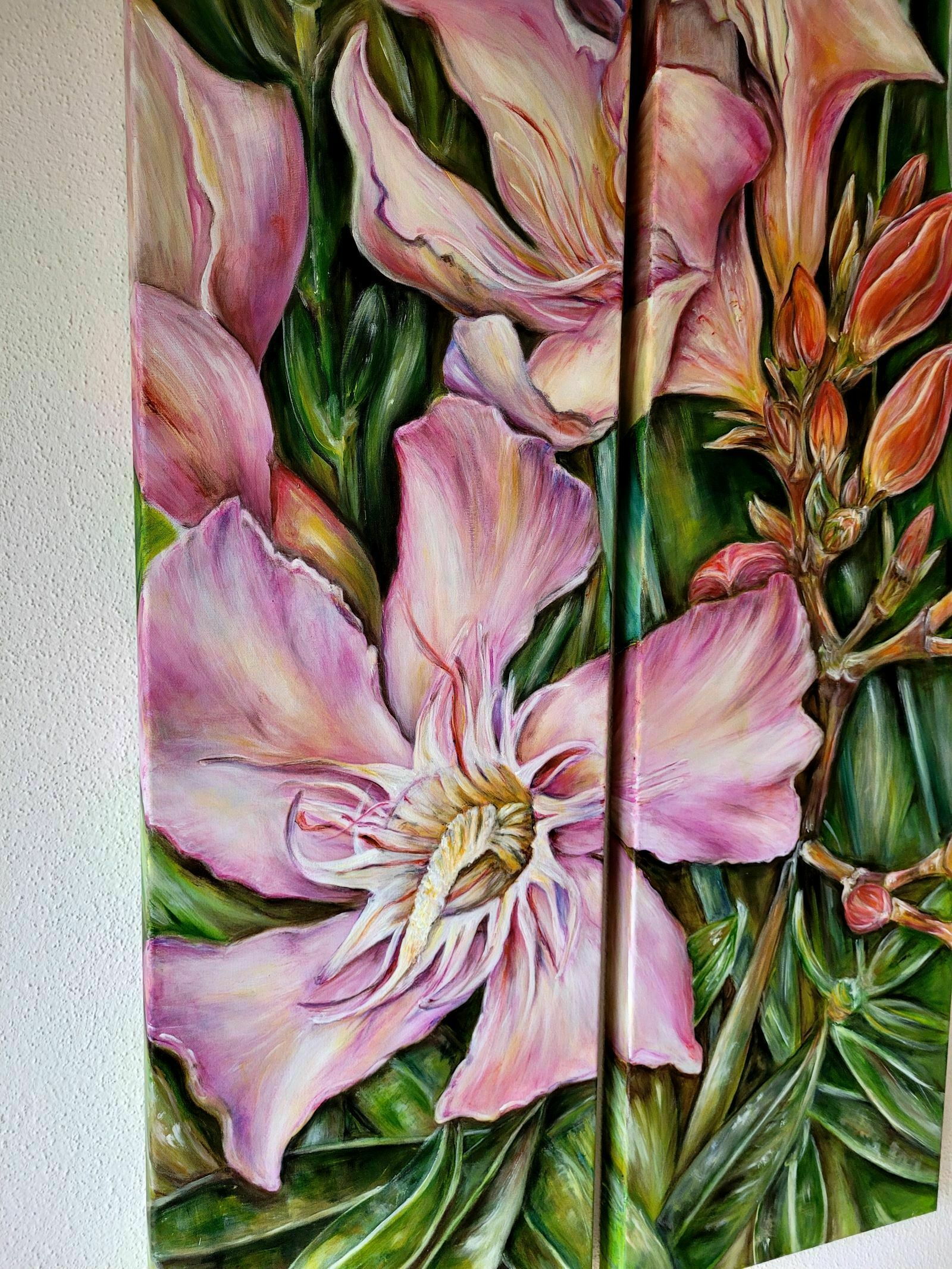 Bild "Oleander #2 Diptychon" (2023)