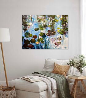 Picture "Water Lilies At Sunset 5" (2022)