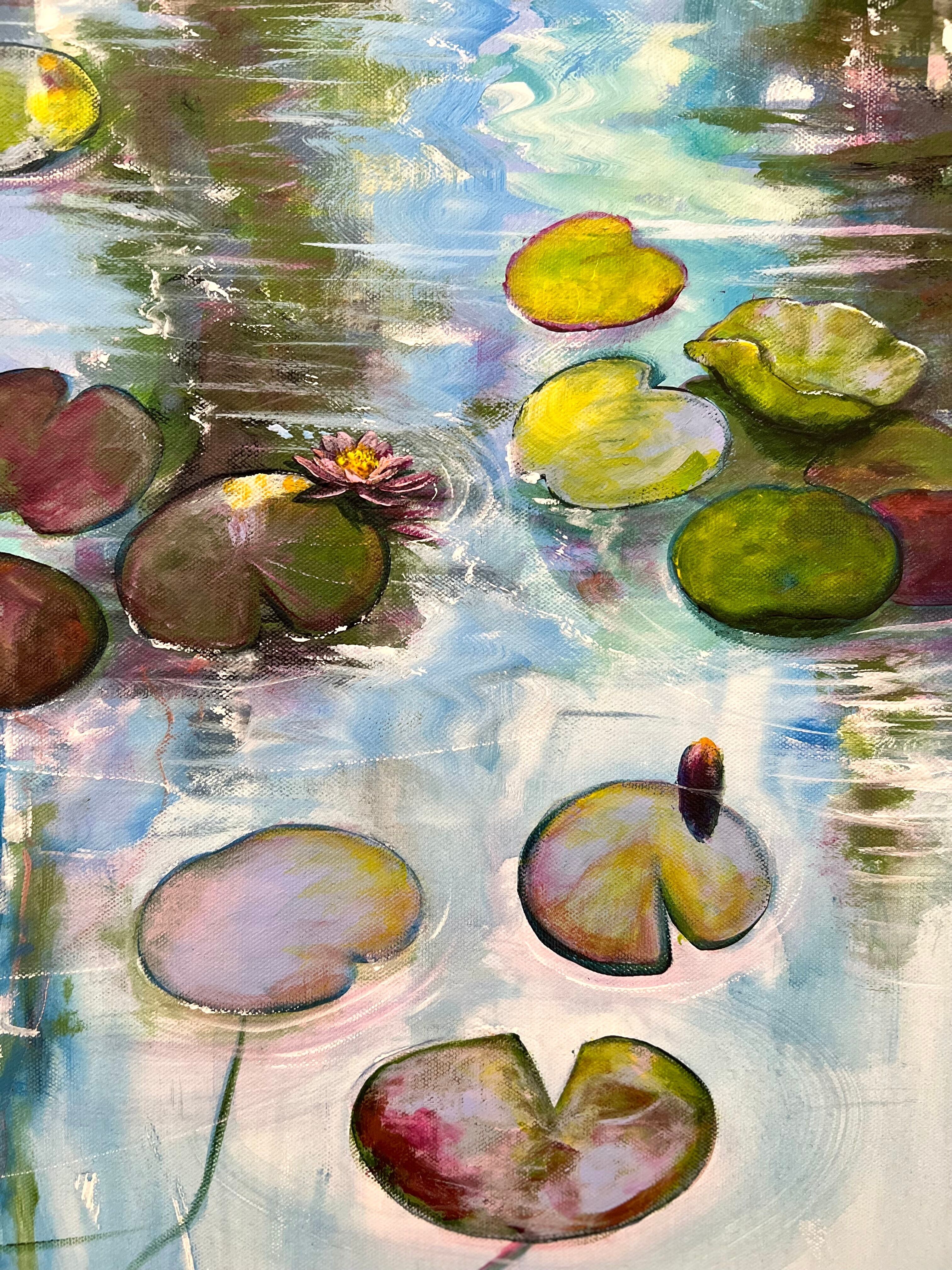 Bild "Water Lilies At Sunset 5" (2022)