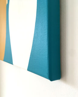 Picture "Snowdrop on turquoise-blue" (2024)
