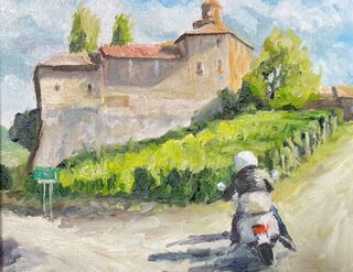 Picture "In the vineyards near la Morra" (2023)
