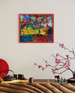 Picture "Arena - colorful, large paint box, abstract art" (2023)