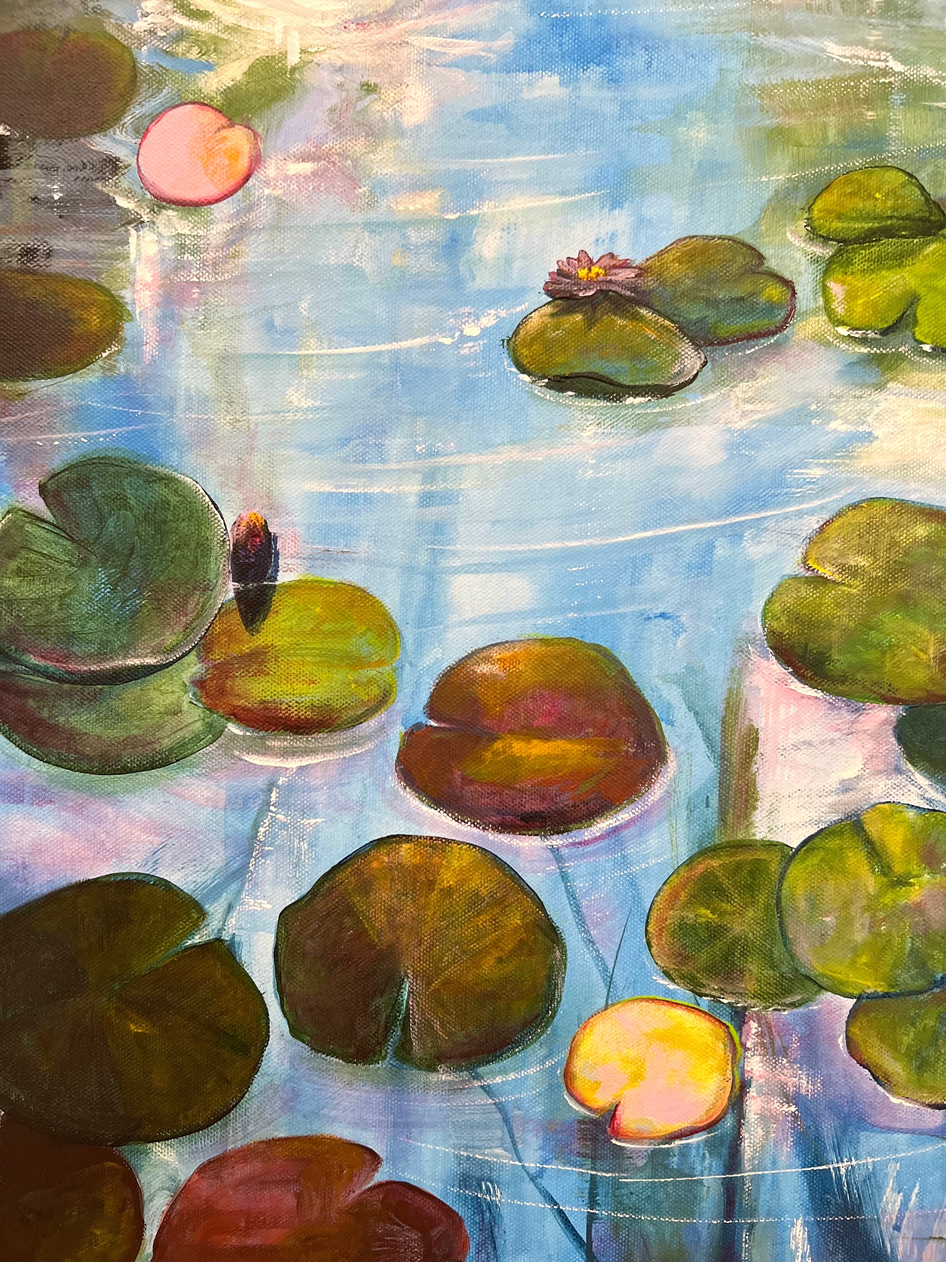 Bild "Water Lilies At Sunset 5" (2022)