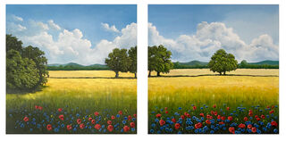 Bild "Mohn- und Kornblumen vor Kornfeld" (2024)