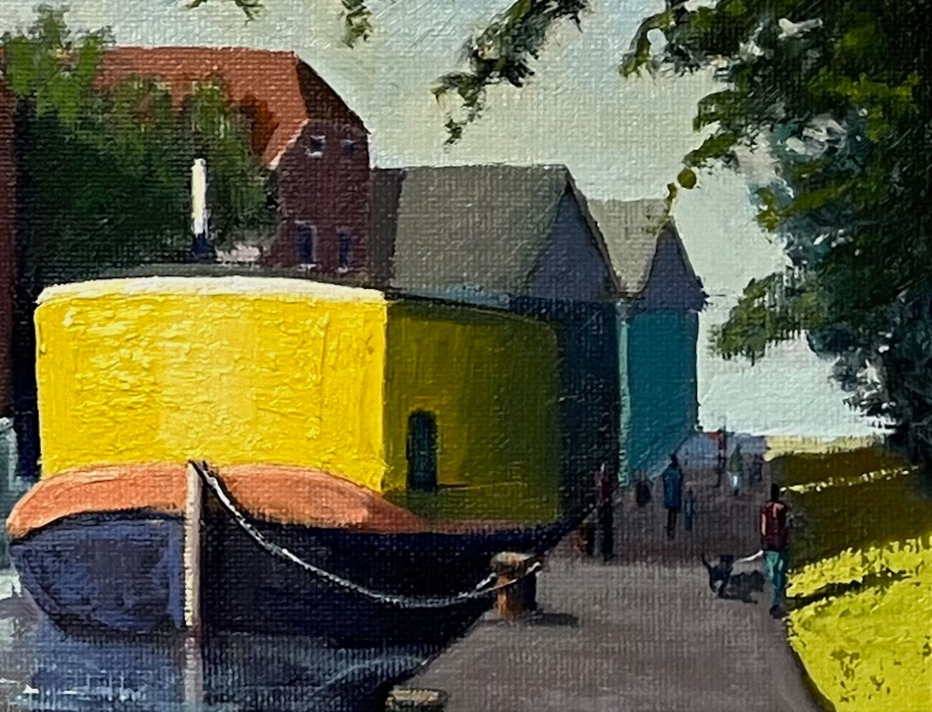 Picture "Yellow houseboat in Emden" (2017)