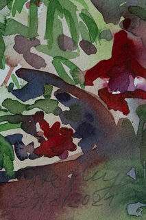 Picture "Fuchsias and cranesbill" (2021)