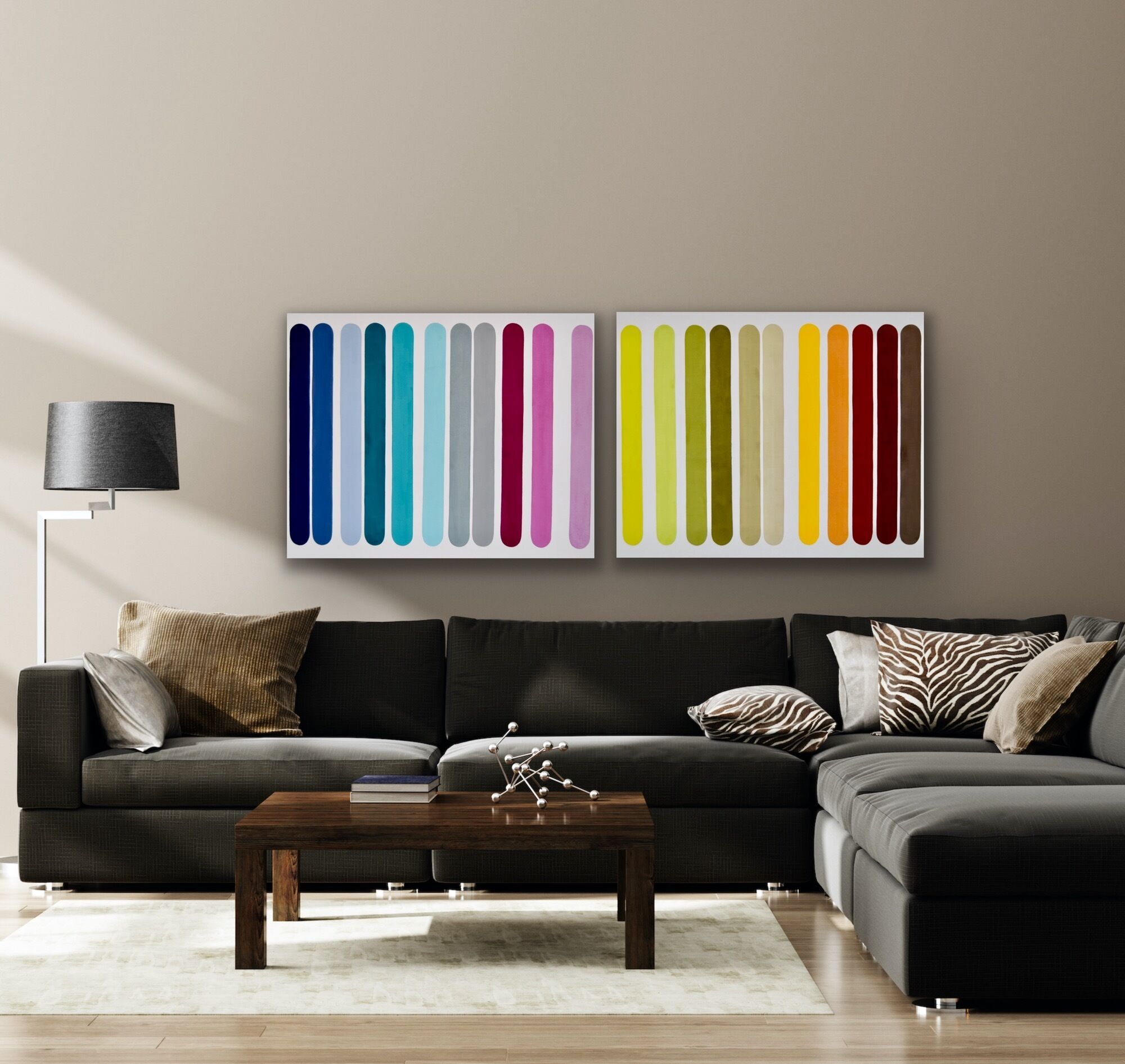 Bild "Barcode #5 (Diptychon)" (2024)