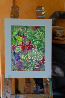 Picture "Fuchsias and cranesbill" (2021)