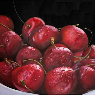 Bild "Kirschen /  Cherries   (Werk-Nr. 210401)" (2021)