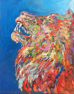 Picture "Lion with blue" (2022)