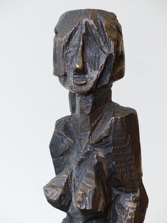 Skulptur "Akt mit Zopffrisur" (2023)