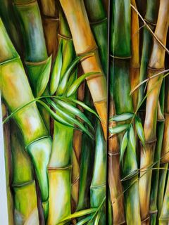Bild "Bambus Diptychon" (2017)