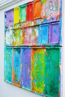 Picture "The last snow - abstract art, modern wall sculpture" (2024)