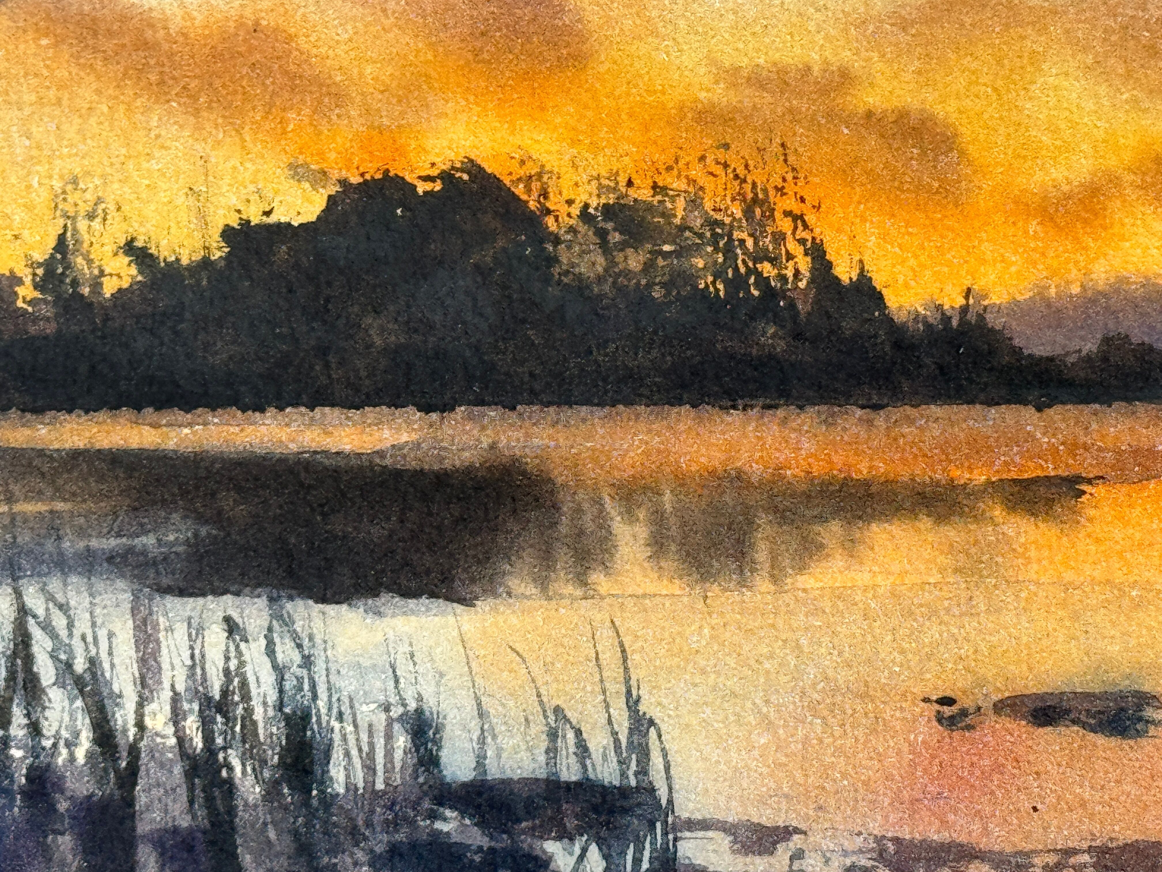 Picture "Lake at sunset" (2024)