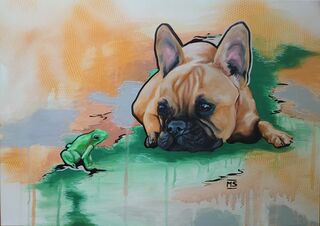 Bild "Frosch und Frenchie" (2022)