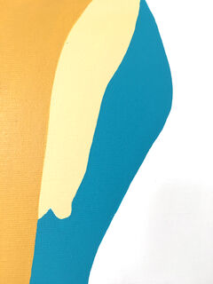 Picture "Snowdrop on turquoise-blue" (2024)