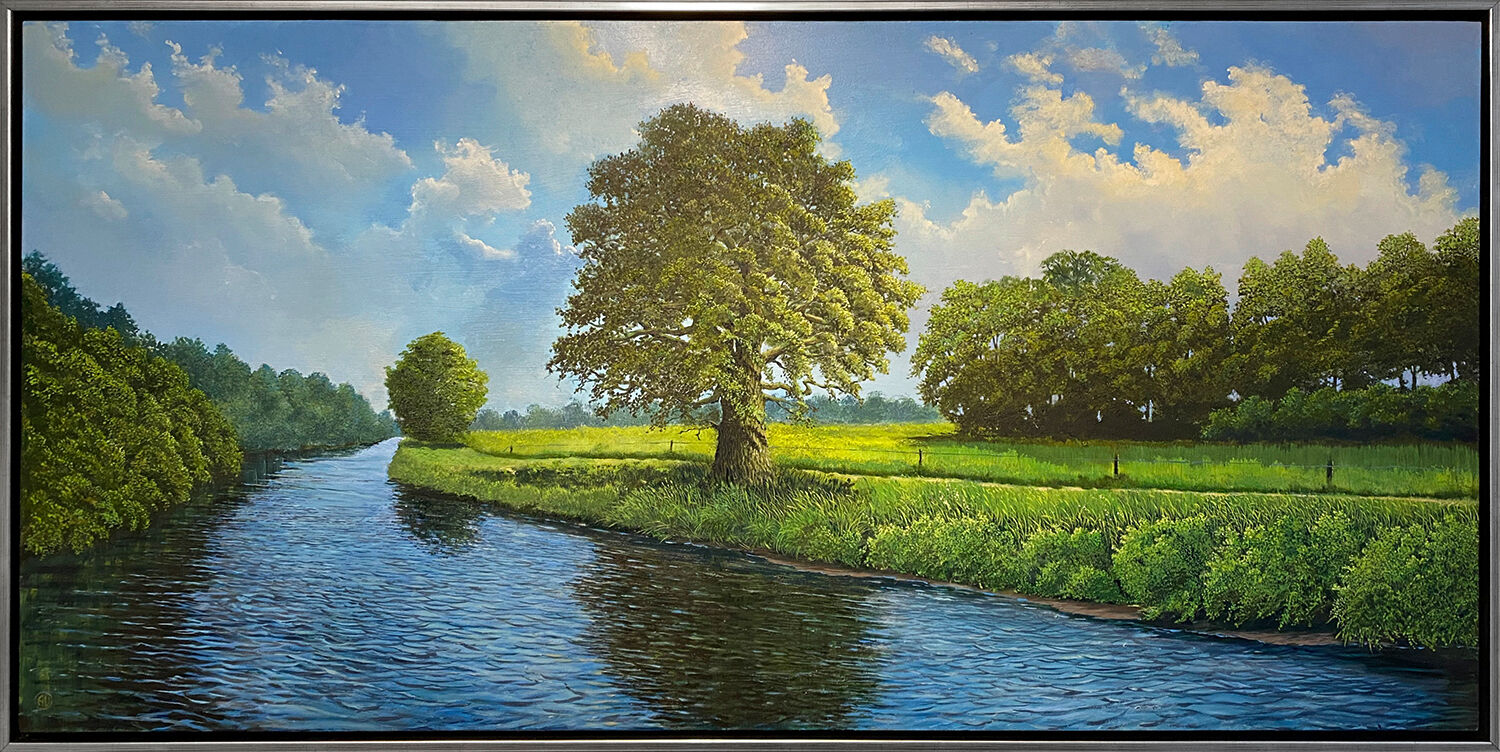 Picture "Old oak tree by the river" (2022)