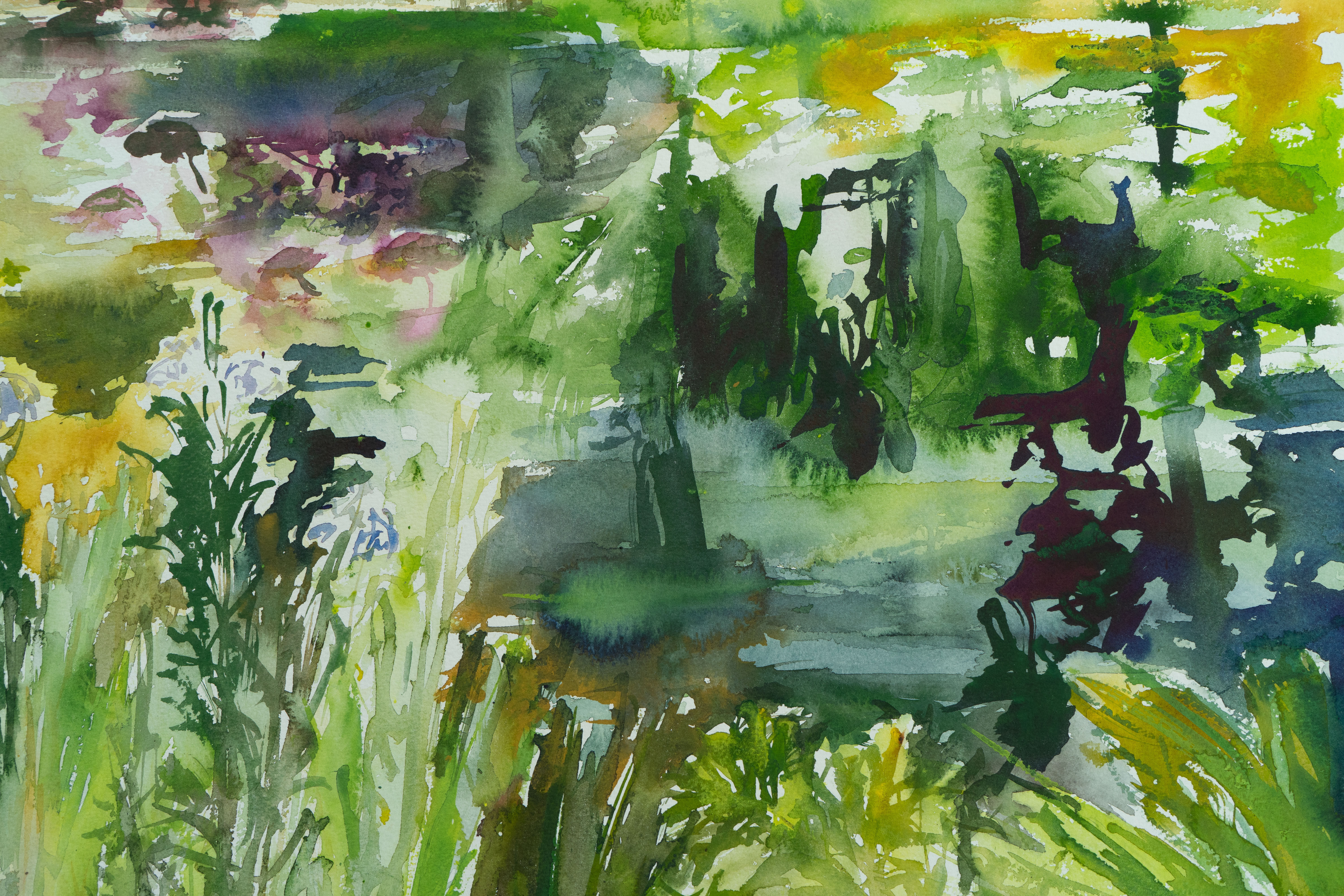 Picture "By the pond in early summer" (2022)