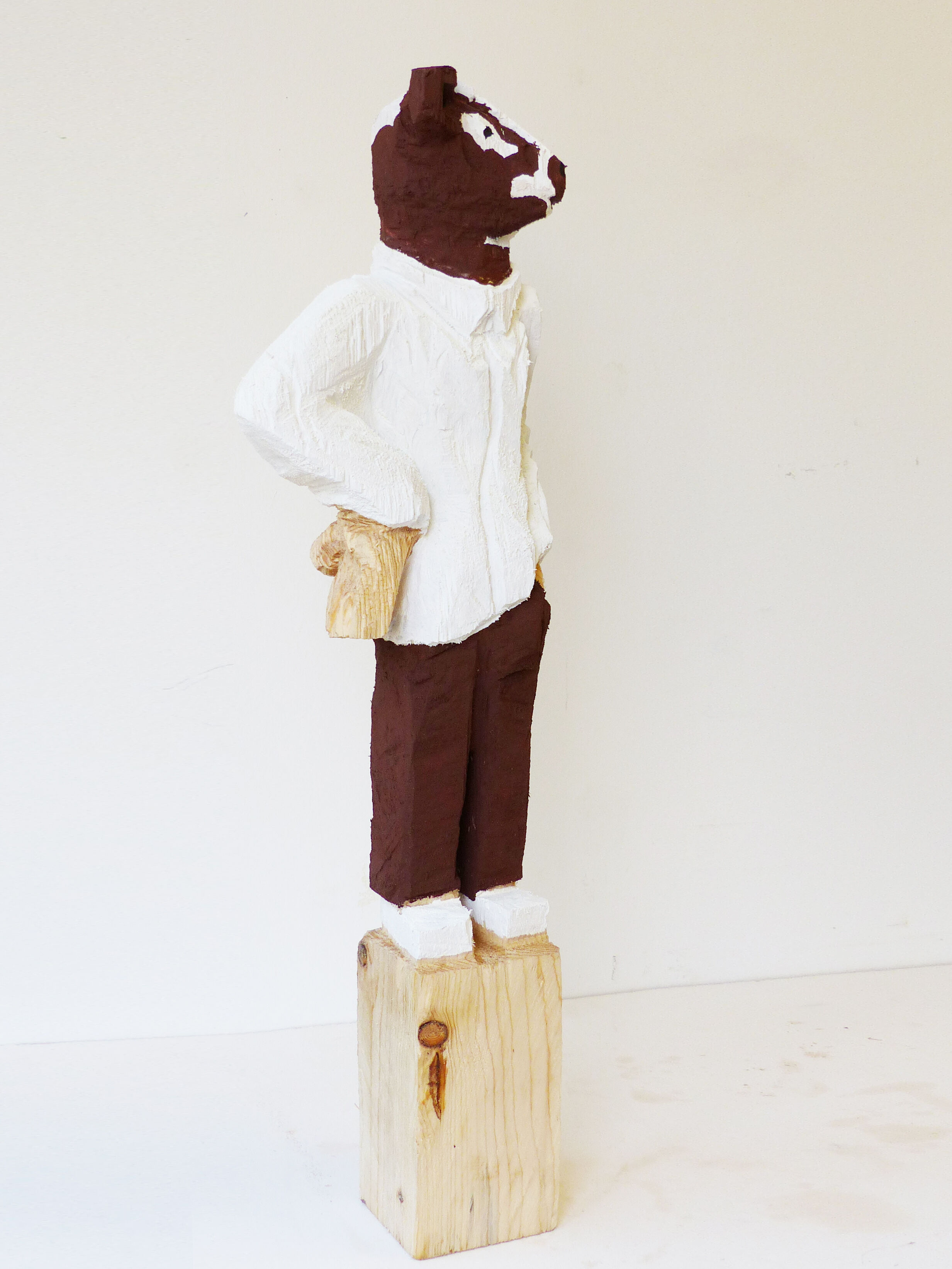 Sculpture "Human animal bull" (2022)