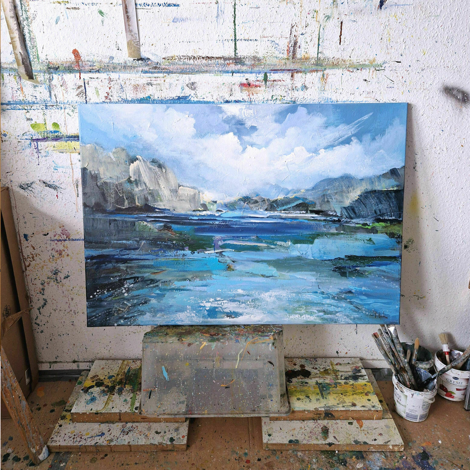 Bild "A lake in the mountains" (2024)