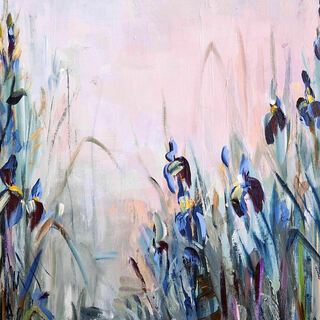 Bild "Blue Irises at Dawn" (2025)