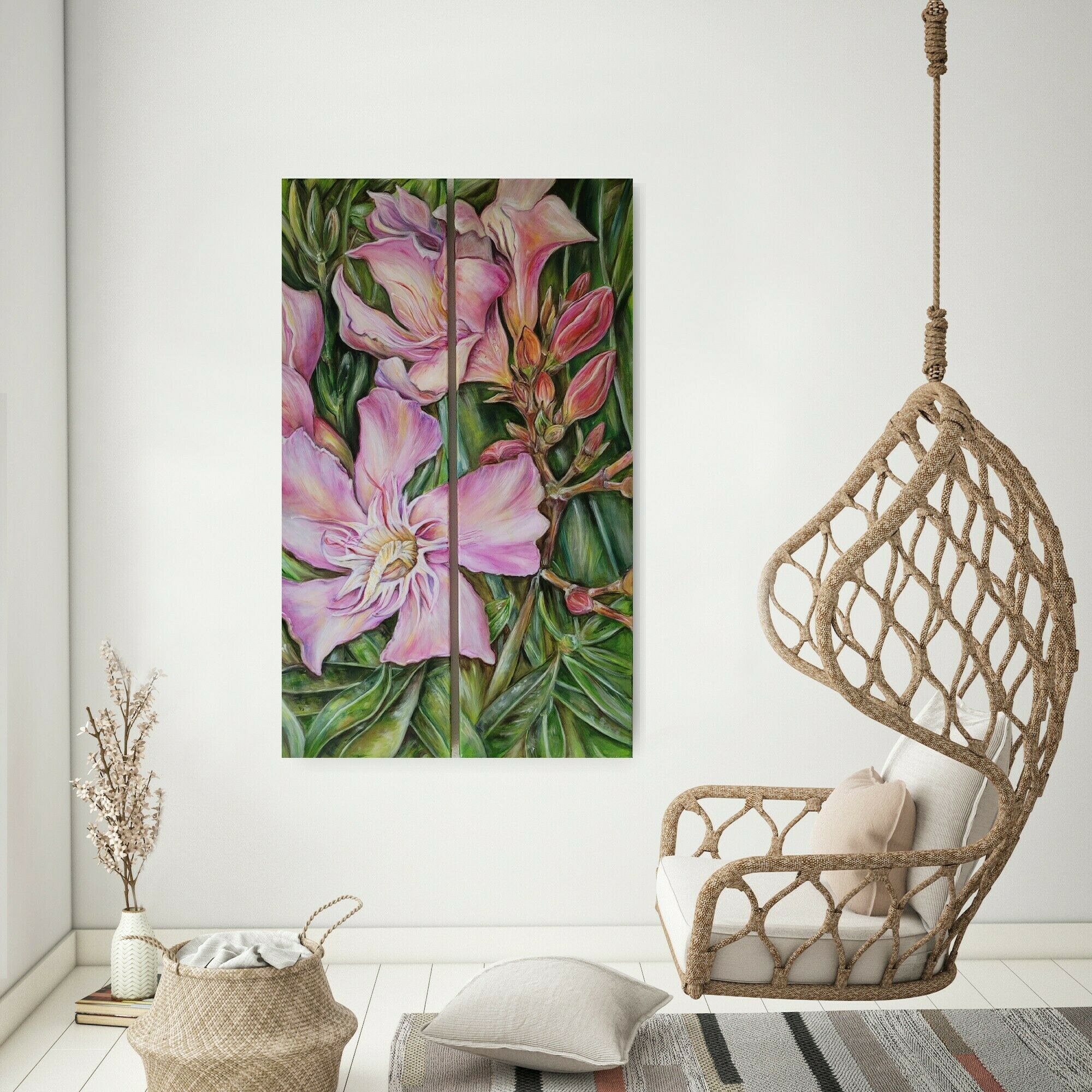 Bild "Oleander II Diptychon" (2023)