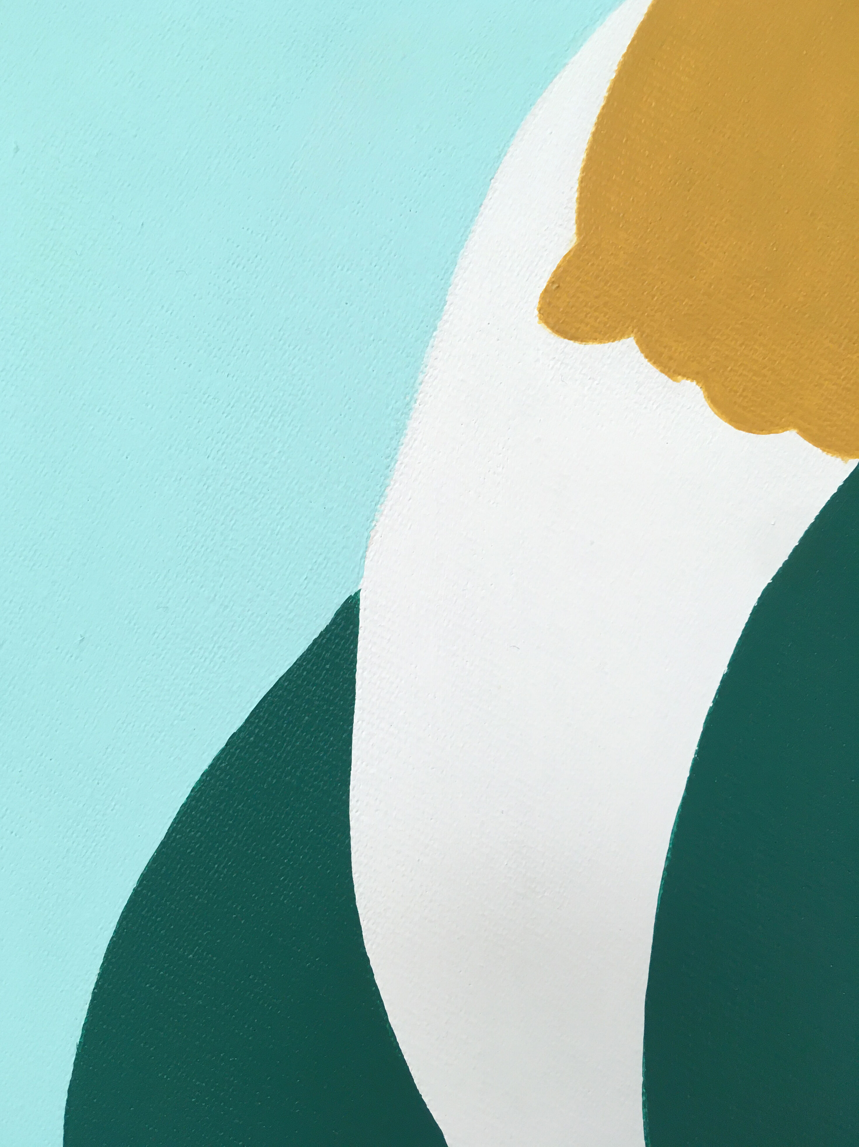 Picture "Snowdrop on turquise blue green" (2024)