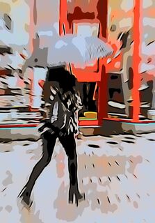 Picture "Black woman rain" (2025)
