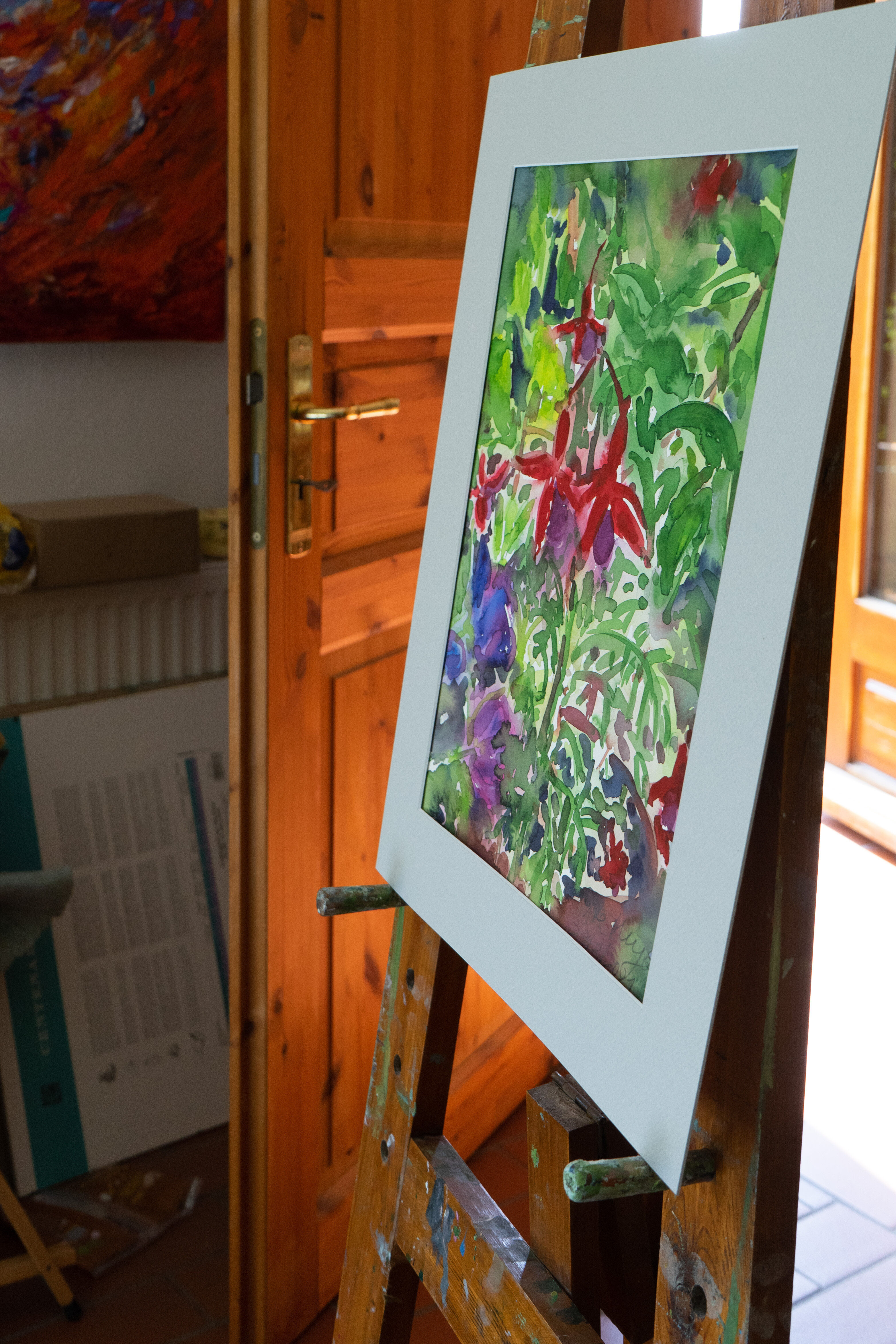 Picture "Fuchsias and cranesbill" (2021)
