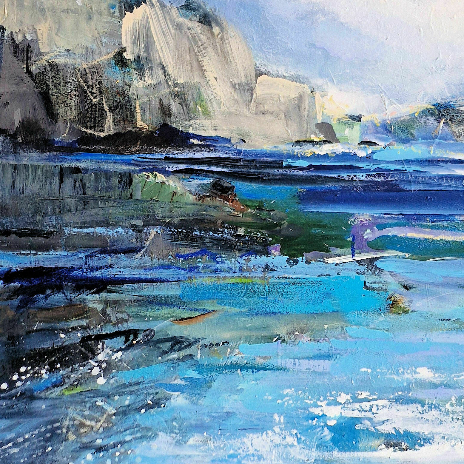 Bild "A lake in the mountains" (2024)