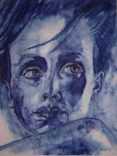Bild "Blaues Portrait 5" (2001)