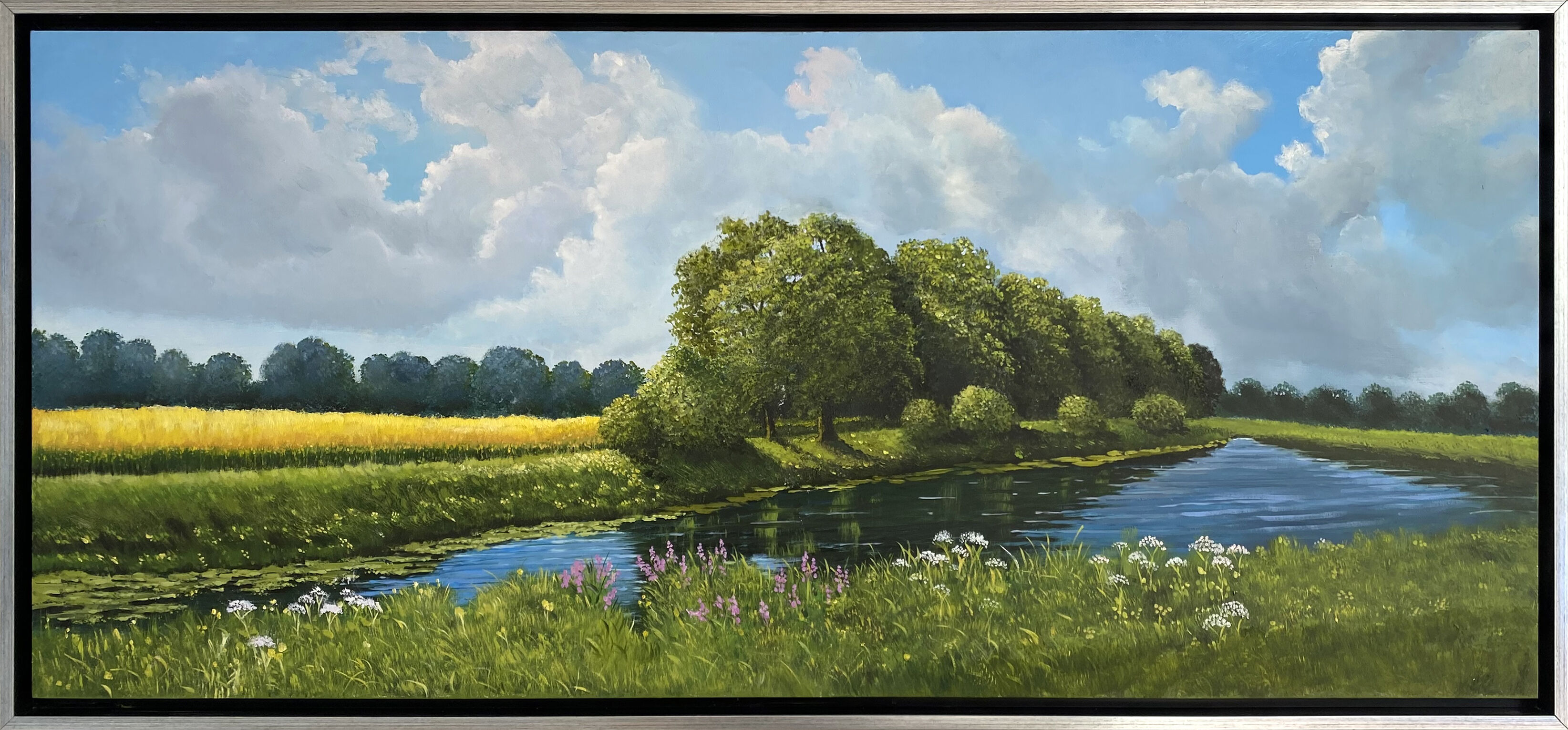 Picture "Rape field by river" (2022)