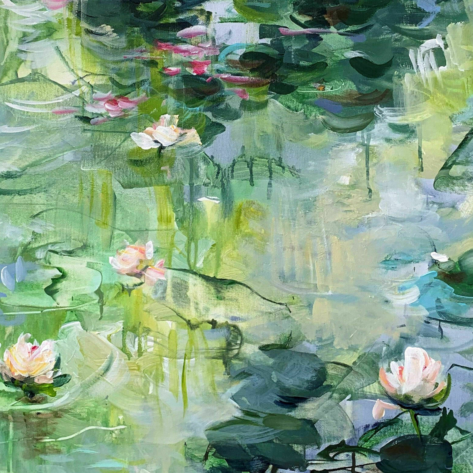 Bild "At the green pond" (2023)