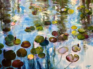 Picture "Water Lilies At Sunset 5" (2022)