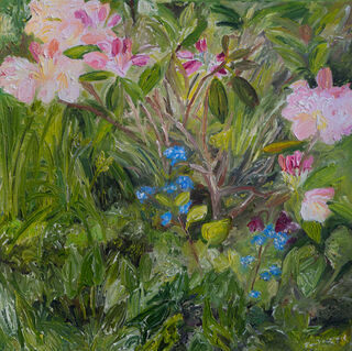 Bild "Rhododendron mit Staudenvergissmeinicht" (2012)