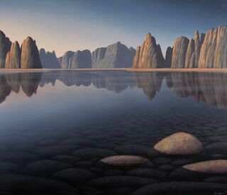 Bild "Strand mit Felsen" (2008)