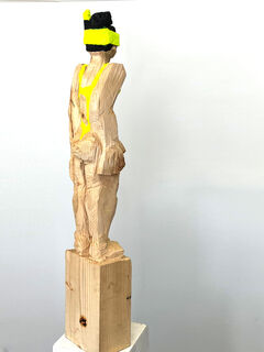 Sculpture "Snorkeler, NEON yellow" (2025)