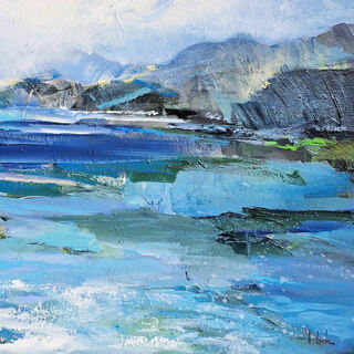 Bild "A lake in the mountains" (2024)