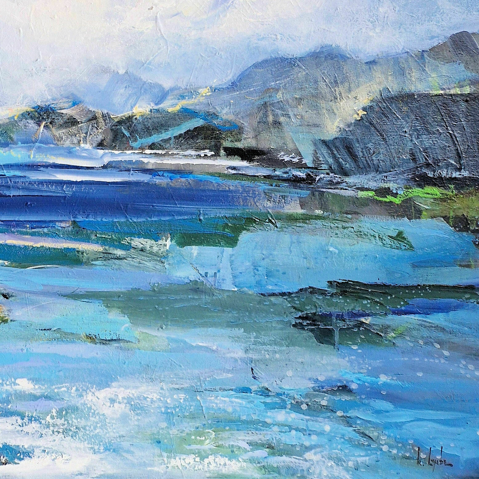 Bild "A lake in the mountains" (2024)