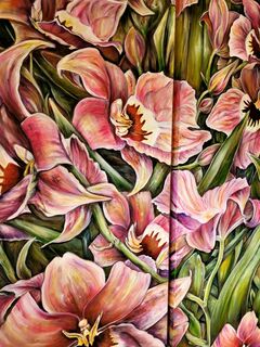 Picture "Tropical blossoms diptych" (2023)